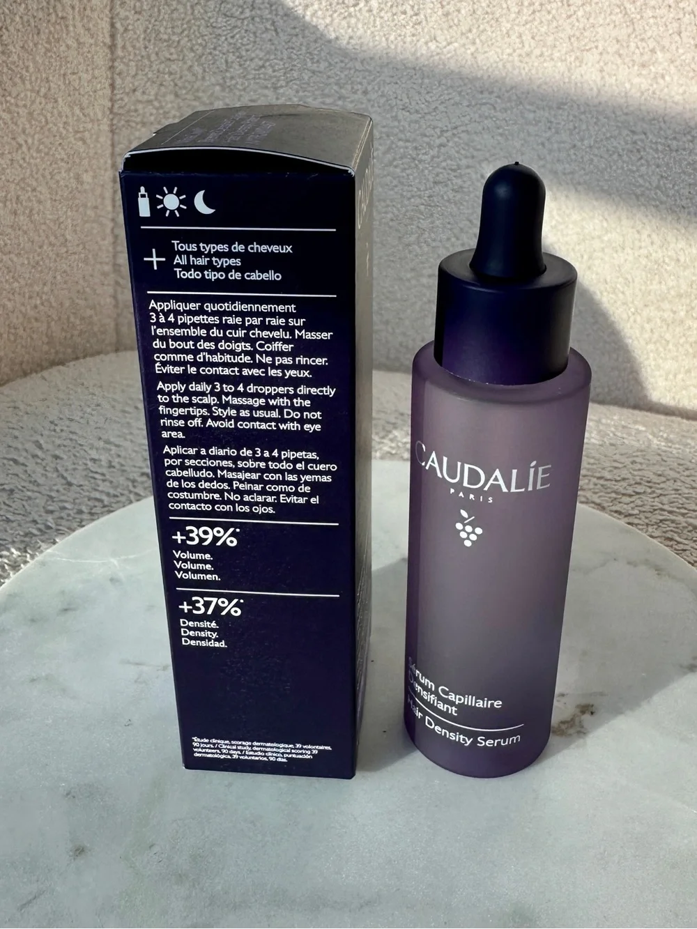 Caudalie Hair Density Serum for All Hair Types Thinning w Soothing Peptides NEW